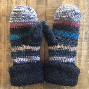 Multi Colored Fleece Lined Mittens